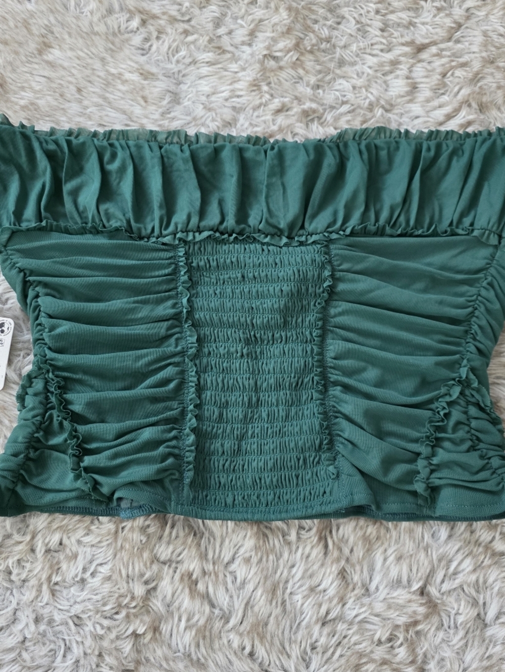 Free People Scottie Tube Top Uncut Emerald Green Women's Size XL - Picture 8 of 11